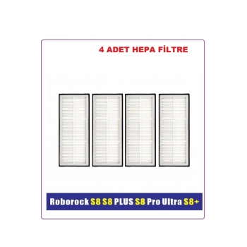 Roborock S7 S8 Plus S8 Pro S8 Ultra 4 adet HEPA FİLTRE