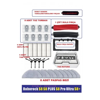 Roborock S8 Plus S8 Pro S8 Ultra Uyumlu Yedek Parça Seti