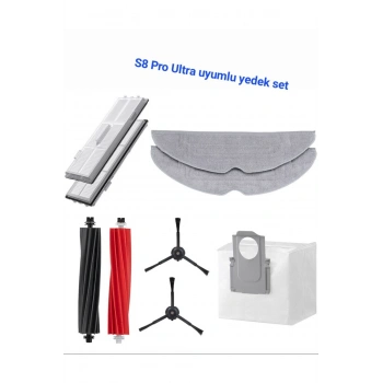 Roborock S8 Pro Ultra Sonic Fırça Filtre Torba Paspas Seti