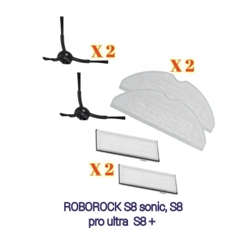 Roborock S8+ S8 sonic S8 pro ultra uyumlu yedek parça seti