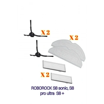Roborock S8+ S8 sonic S8 pro ultra uyumlu yedek parça seti