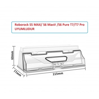 Roborock Uyumlu S5 Max / S6 Maxv /s6 Pure T7/t7 Pro Robot Süpürge Toz Haznesi Uyumlu