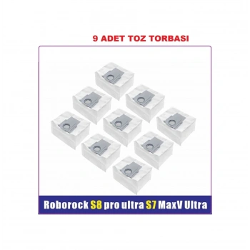 Roborock Uyumlu S7 Q7 S8 Plus Uyumlu S8 Pro S8 Ultra Uyumlu Toz Torbası 9 Adet