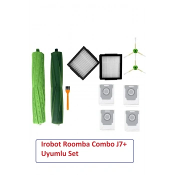 Roomba J7 combo + Uyumlu Yedek fırça filtre toz torbası seti