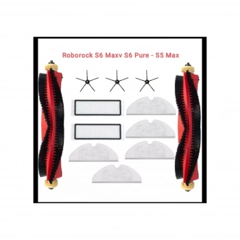 S6 Maxv S6 Pure - S5 Max Uyumlu Filtre Fırça Mop Seti