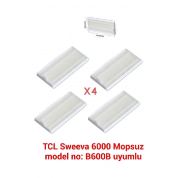 TCL Sweeva 6000 Mopsuz model no: B600B HEPA filtre 4 adet