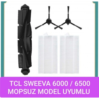 Tcl Uyumlu Sweeva 6000 6500 Mopsuz Model Uyumlu Yedek Fırça Filtre Seti