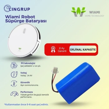 Wiami FX-9 Pro Robot Süpürge Uyumlu Batarya 5200 mAh - Muadil Ürün