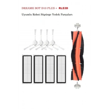 Xiaomi Dreame Bot D10 Plus Rls3d Ana/yan Fırça Hepa Filtre