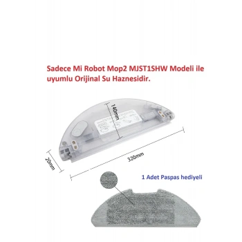 XIAOMI Mop 2 Pro MJST1SHW Modeli Uyumlu Orijinal Su Haznesi - Su tankı