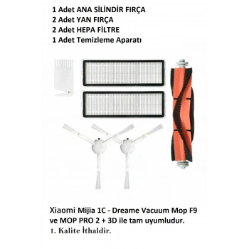 Xiaomi Mop Pro2+ 3D Kameralı model  Yedek Parçaları Fırça Filtre seti