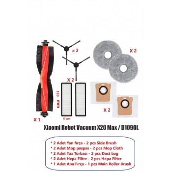 Xiaomi Robot Vacuum X20 Max X20 Pro D109GL yedek Parça