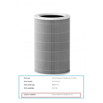 Xiaomi Smart Air Purifier 4 Lite Hepa Filtre Aktif Karbon