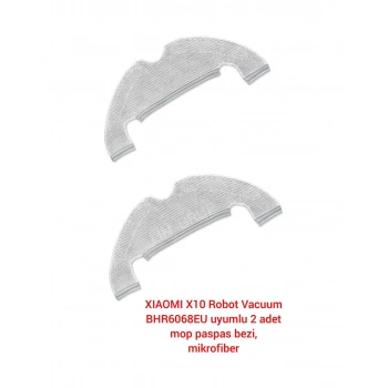 Xiaomi Uyumlu Bhr6068eu X10 Robot Vacuum Uyumlu Yedek Parça Mop Paspas 2 Adet