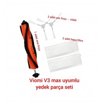 Xiaomi Uyumlu Viomi Uyumlu V3 Max Robot Süpürge Uyumlu Fırça Seti