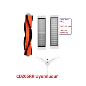 MiRobot Vacuum Cleaner CDZ05RR Uyumlu Hepa Filtre Fırça Seti