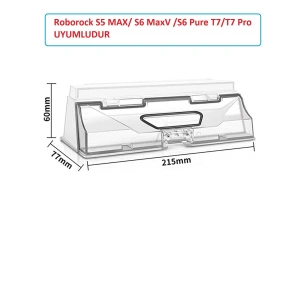 Roborock S5 Max ve S6 MaxV S6 Pure Uyumlu Toz Haznesi