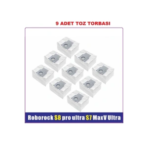 Roborock S7 Q7 S8 Plus S8 Pro S8 Ultra TOZ Torbası 9 Adet