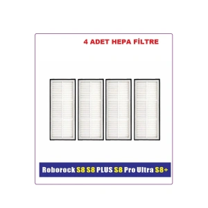 Roborock S7 S8 Plus S8 Pro S8 Ultra 4 adet HEPA FİLTRE