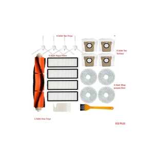 XIAOMI X10 Plus + Uyumlu  Fırça Filtre Paspas Mop Yedek Parça