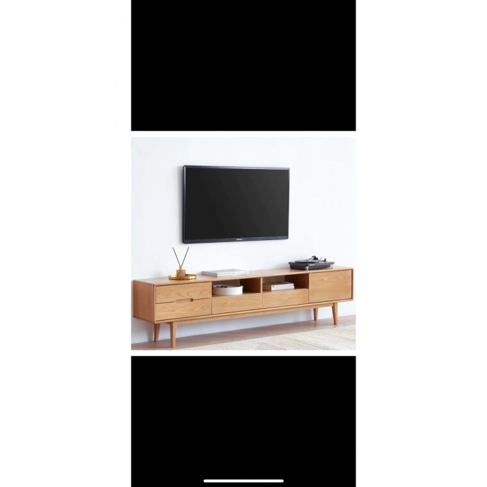 Pine solid wood tv unit