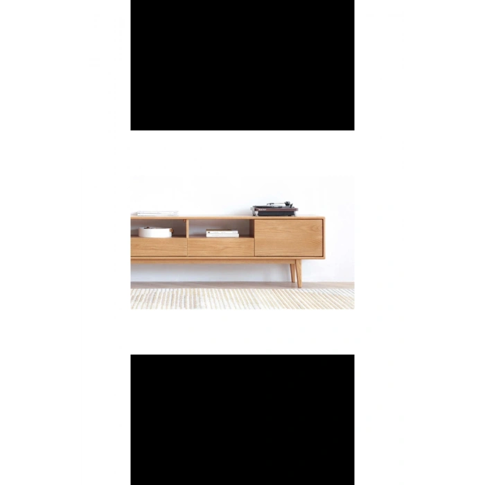 Pine solid wood tv unit