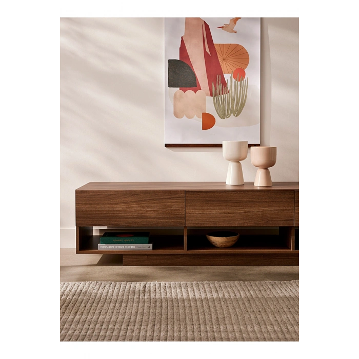 Three-drawer TV unit