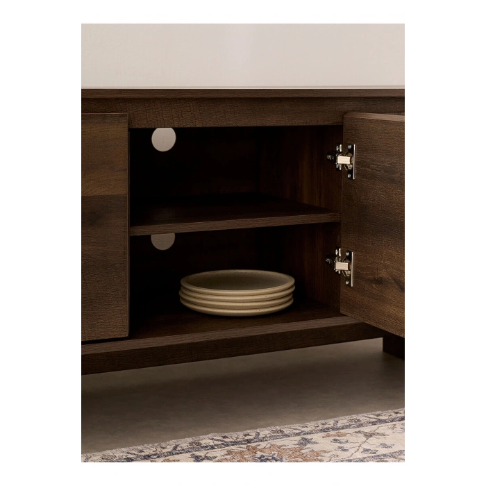 Dark brown laminate TV unit