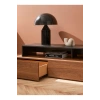 Walnut and black TV unit