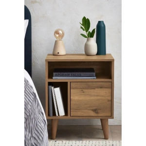Rustic kapaklı ahşap komodin