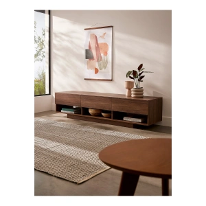 Three-drawer TV unit