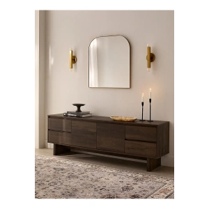 Dark brown laminate TV unit
