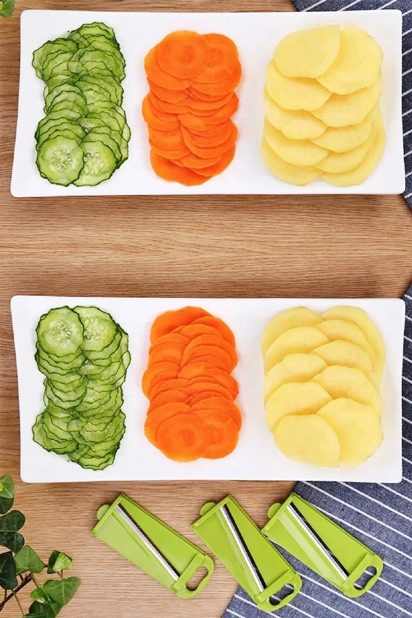 13 Parça Hazneli 8 Çelik Bıçaklı Pratik Dilimleyici Sebze Patates Rende Seti