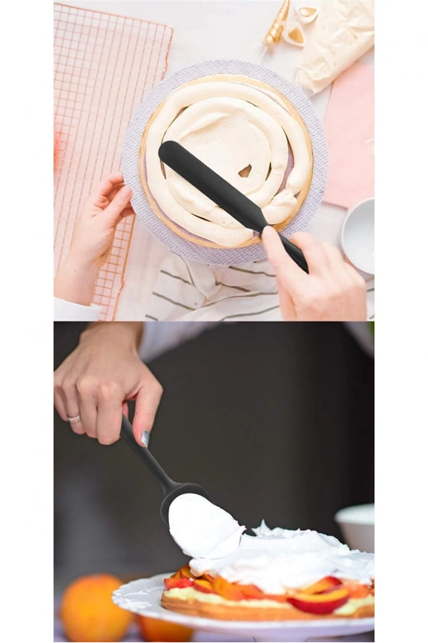 6Lı Mutfak Servis Seti Pasta Slikon Yumurta Fırçası Kaşık Bıçak Spatula Seti