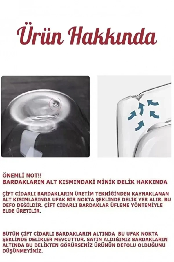 350 ML Çift Cidarlı Cam Bardak Seti Isıya Dayanıklı Şeffaf Tasarım Kahve Çay Latte Sunum | 6 Adet