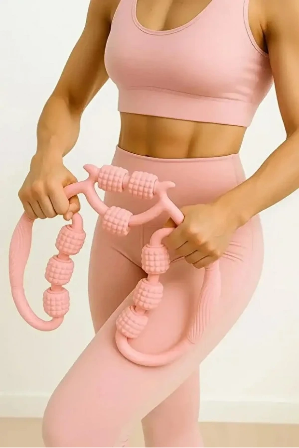 2’li Profesyonel Masaj Seti 9 Başlıklı ve 360° Döner Roll Masaj Aleti Tam Vücut Rahatlama Seti