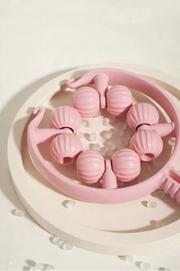 8 Tekerlekli El Tipi Masaj Aleti Kas Gevşetici Lenf Drenaj Rulosu Ayarlanabilir Kol Bacak Bakım