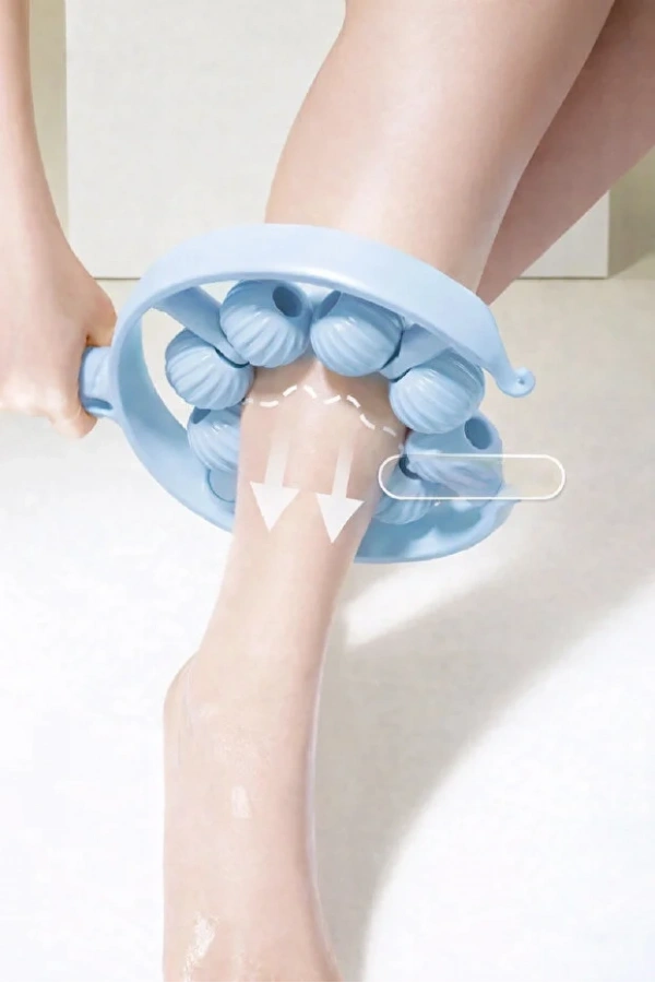 8 Tekerlekli El Tipi Masaj Aleti Kas Gevşetici Lenf Drenaj Rulosu Ayarlanabilir Kol Bacak Bakım