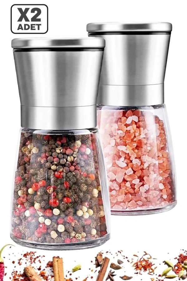 Karabiber Tuz Değirmeni Seramik Bıçaklı Öğütücü Küçük Boy Baharat Öğütücü