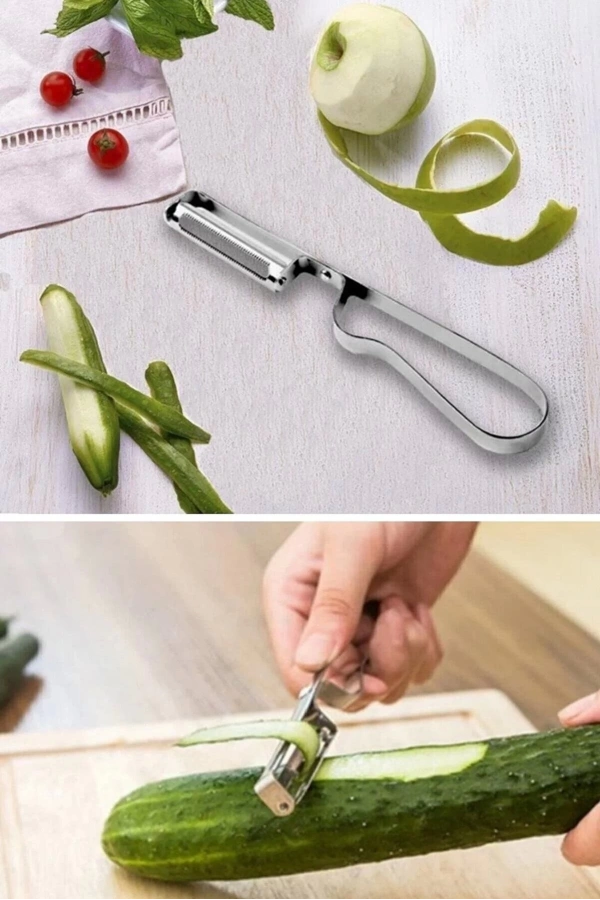 Metal Yan Soyacak Çelik Sebze Soyacak Çelik Paslanmaz 3lü Set