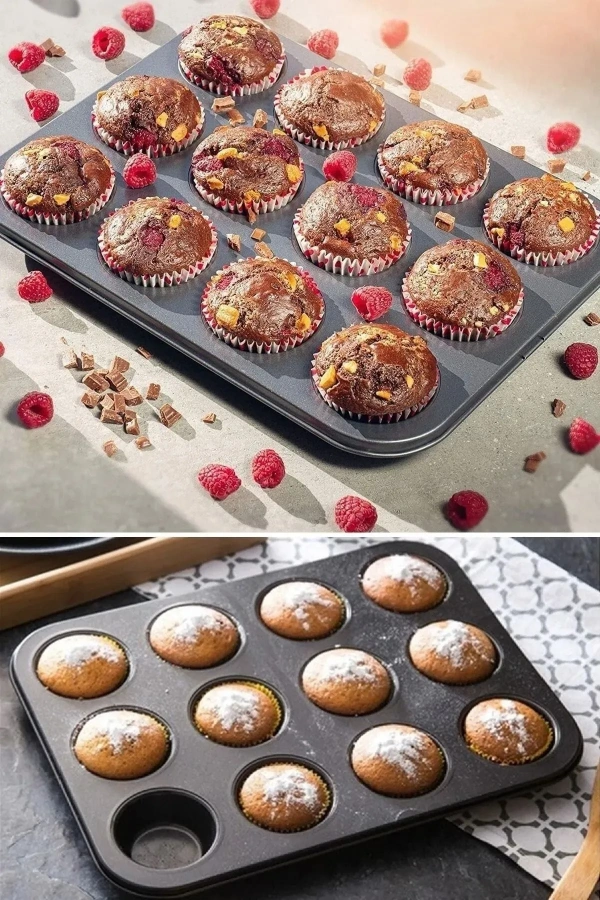 Muffin Kalıbı 12li + 24lü Kek Kurabiye Cupcake Muffin Kalıbı Fırın Kapsül Tepsisi