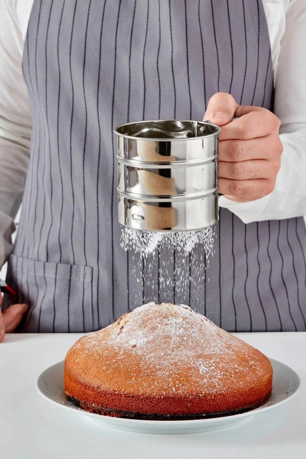 Paslanmaz Çelik Un Eleği Pratik Basmalı Kakao Eleği Pudra Elek Çok Amaçlı Elek