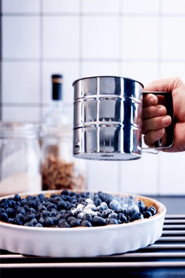 Paslanmaz Çelik Un Eleği Pratik Basmalı Kakao Eleği Pudra Elek Çok Amaçlı Elek