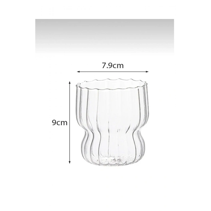 2 Adet Isıya Dayanıklı Borosilikat Katlı Burgu Şeklinde Bardak | Kahve Ve Sunum Bardağı