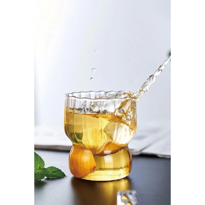 2 Adet Isıya Dayanıklı Borosilikat Katlı Burgu Şeklinde Bardak | Kahve Ve Sunum Bardağı