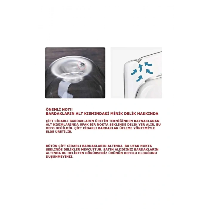 2Li Çift Cidarlı Bardak  Isıya Dayanıklı Borosilikat Espresso Sunum Bardağı Kulplu Kahve Kupa -350ml