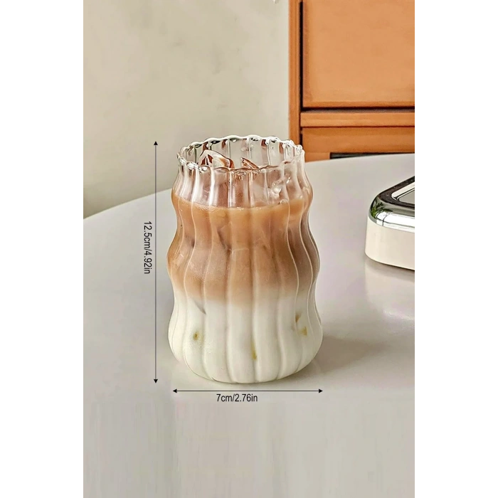 Pipetli Sukabağı Şekli Sunum Bardağı Iskandinav Tarz Burgu Stil Bardak Kahve Sunum Bardağı 2 Adet