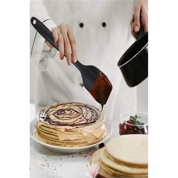 6 Parça Silikon Spatula Seti Pasta Yumurta Fırçası Kaşık Bıçak Spatula Yemek Hazırlık Seti