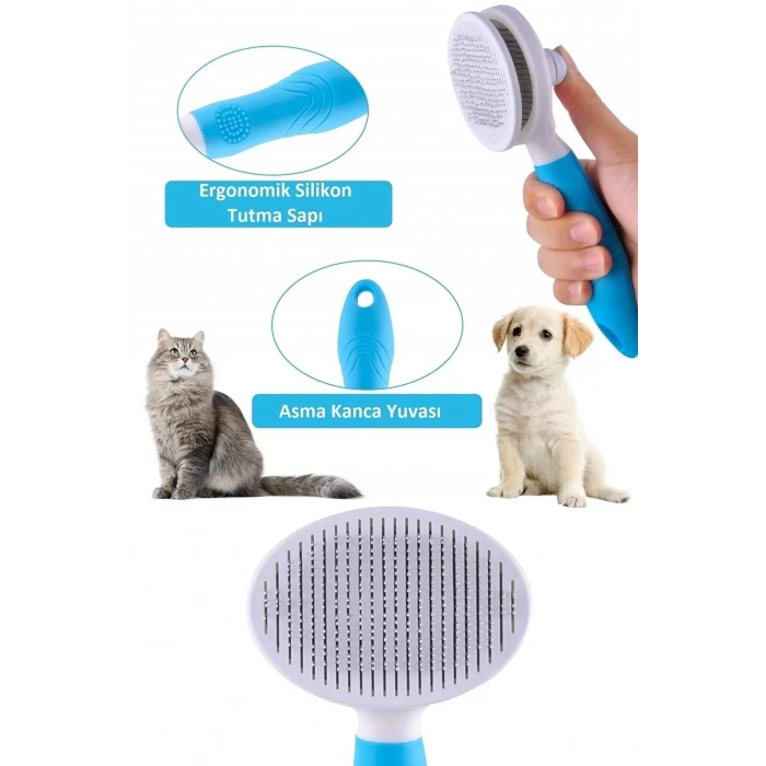 Basmalı Kedi Köpek Evcil Hayvan Temizleme Masaj Aleti Kedi Fırça Ve Tarağı Kıl Tüy Toplama
