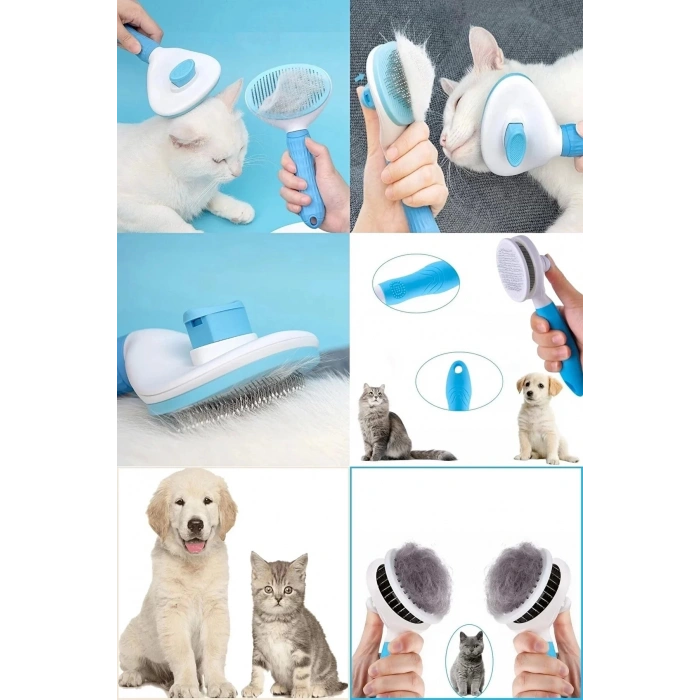 Basmalı Kedi Köpek Evcil Hayvan Temizleme Masaj Aleti Kedi Fırça Ve Tarağı Kıl Tüy Toplama